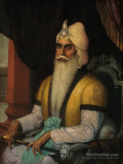 Portrait Of Sikh Ruler Maharaja Ranjit Singh Artwork By Sobha Singh Oil