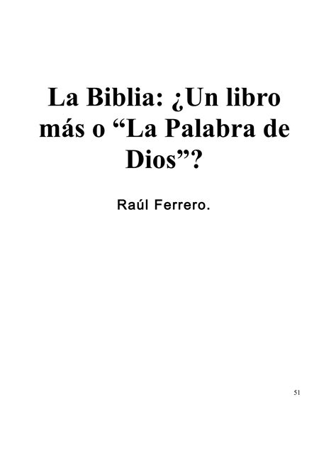 La Biblia La Palabra De Dios Pdf