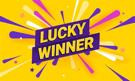 Lucky Winner Celebration Illustration Rich Violet Background With Text