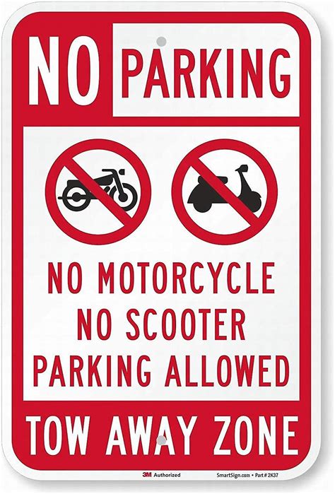 Garage Decor Sign No Parking No Motorcyclescooter Parking Allowed