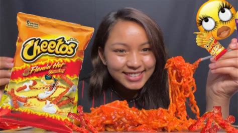 Extreme HOT CHEETOS NOODLES Mukbang YouTube