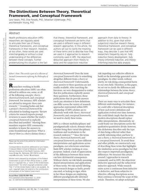 distinctions  theory theoretical