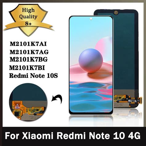 Super AMOLED For Xiaomi Redmi Note 10 M2101K7AI M2101K7AG LCD Display