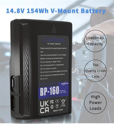 14 8v V Lock V Mount Camera Battery Pack 95wh 130wh 150wh 160wh 190wh