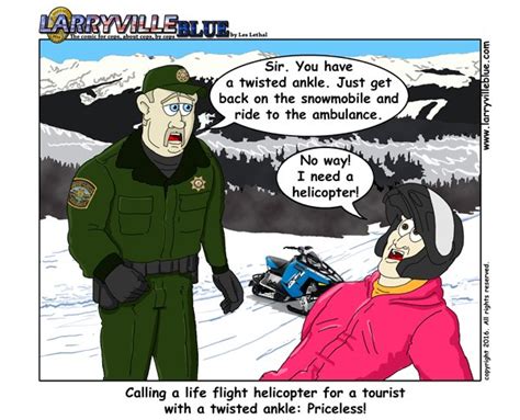 Larryville Blue Police Comic Life Flight