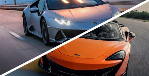 Supercar Showdown McLaren s 600LT Spider vs Lamborghini s Huracán Evo