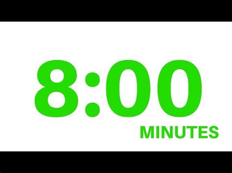 Minute Simple Countdown Timer Green Numbers Youtube