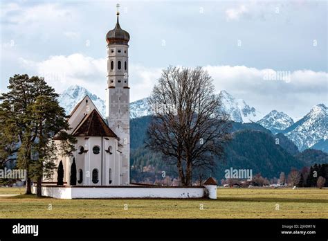 The St Coloman Pilgrimage Church Of In Schwangau Germany A Baroque