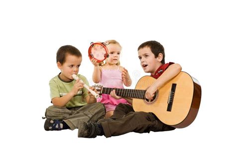 Children Playing with Instruments Stock Image - Image of flute ...