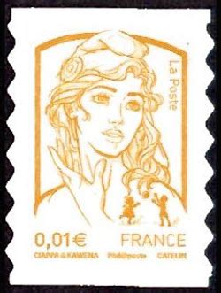 Marianne De Ciappa Et Kawena Timbres De France Mis En