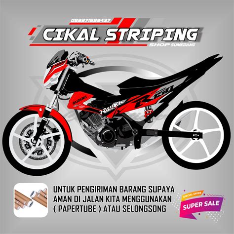 Jual STRIPING VARIASI SUZUKI SATRIA FU TIPE S SIMPEL MOTIF R150 RAIDER