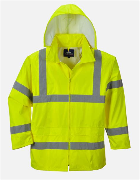 Hi Vis Rain Jacket Custom Printed And Embroidered Workwear Lj Workwear