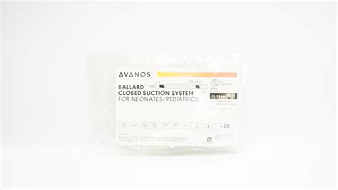 Avanos Ballard Closed Suction System For Neonates Pediatrics F X