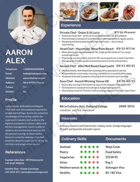 How To Create A Chef Cv High End Chefs The Private Chef And Gastronomy Network