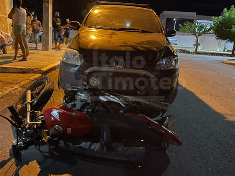 Batida Envolvendo Carro E Moto Deixa Duas Pessoas Feridas Em Delmiro