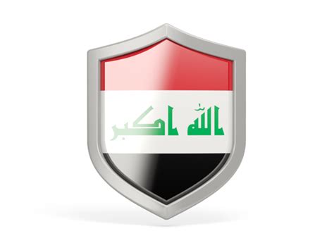 Shield Icon Illustration Of Flag Of Iraq