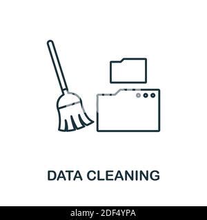 Data Cleaning Black Glyph Icon Stock Vector Image Art Alamy