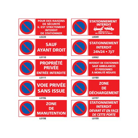 Panneaux Zone De Chargement Stationnement Interdit Avec Pictogramme