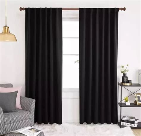 Juego De Cortina Blackout Textil X Presilla Escondida Env O Gratis