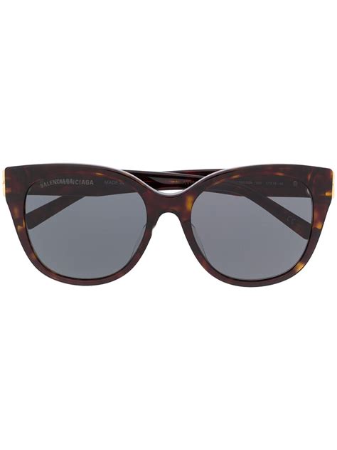 Balenciaga Dynasty Cat Eye Frame Sunglasses Brown Editorialist