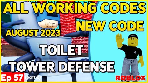 🚽new Working Code For Toilet Tower Defense Roblox In August 2023 💥 Ep