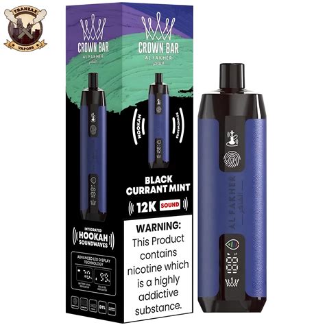 BLACKCURRANT MINT 5MG - AL FAKHER CROWN BAR DISPOSABLE 12000 PUFFS SOU ...