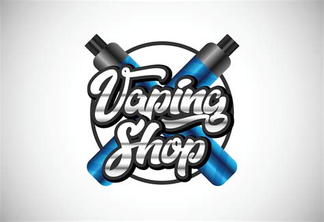 Vape, e-cigarette logo design template. Vape shop electronic vaporizer ...