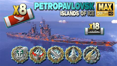 Cruiser Petropavlovsk 310k 8 Ships Destroyed World Of Warships YouTube