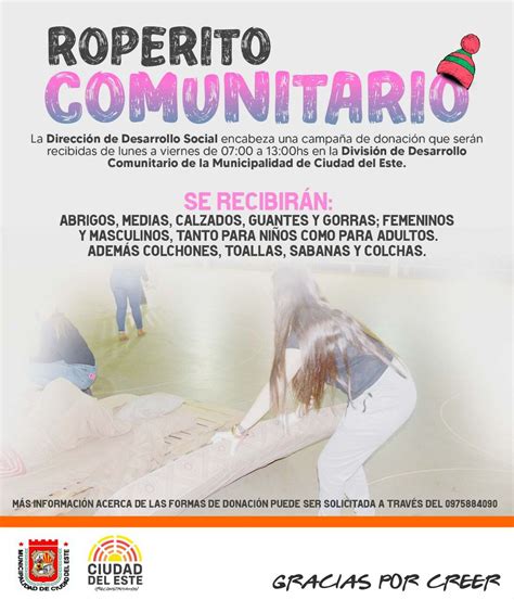 Municipalidad de CDE propicia campaña solidaria con personas en