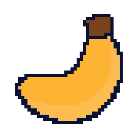 Banana Pixel Art Vector Art At Vecteezy