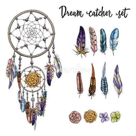 Dreamcatcher Flowers Stock Illustrations 297 Dreamcatcher Flowers