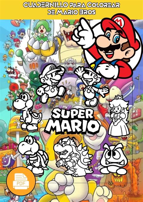 Cuadernillo para Colorear Mario Bros DIBUJOS Perú Beta