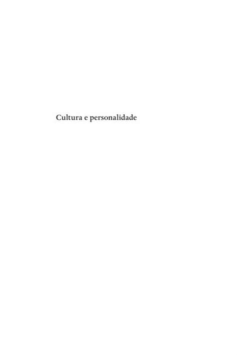 Pdf Cultura E Personalidade Travessa Brimg Travessa Br