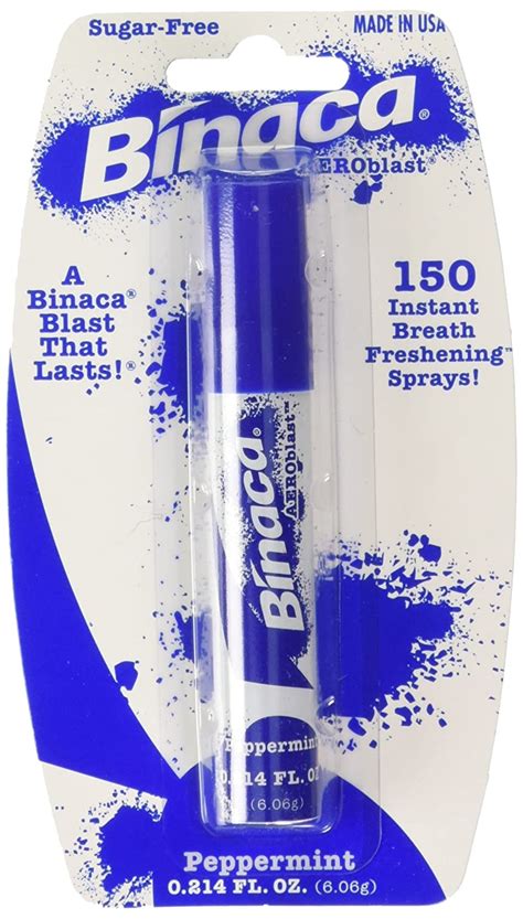 Binaca Blast Breath Spray Peppermint Flavor Pack Of 6