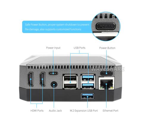 Argon One M 2 Aluminum Case For Raspberry Pi 4 With M 2 Expansion