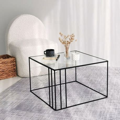 Table basse Carrée NEO Black Lemobilier ma