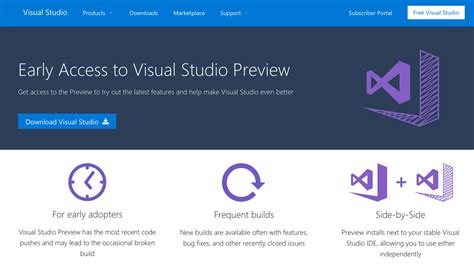 visual studio preview  developers early   upcoming features