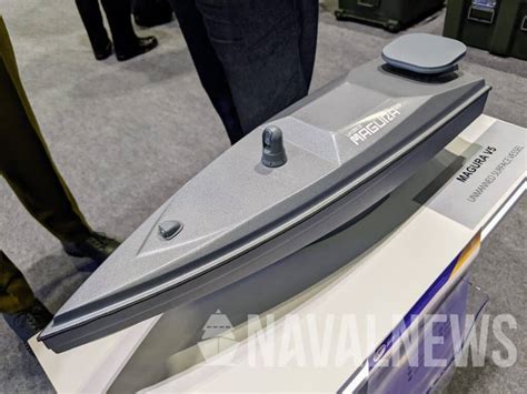 Ukraine's Magura V5 USV on the stage at DSEI 2023 - Naval News