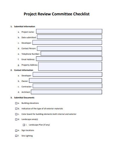 Free Committee Checklist Samples In Ms Word Google Sheets Pdf