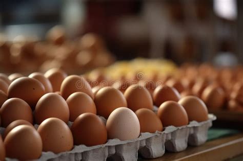 Eggs In A Grocery Store In A Close Up Shot Macro Shot Made With