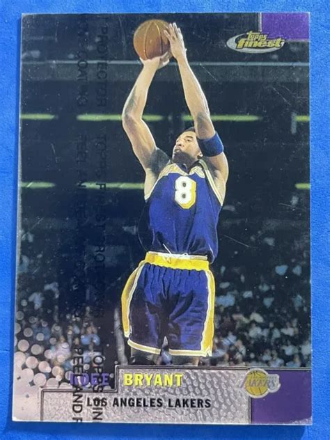 1999 00 TOPPS FINEST W Revêtement Kobe Bryant 64 Los Angeles Lakers