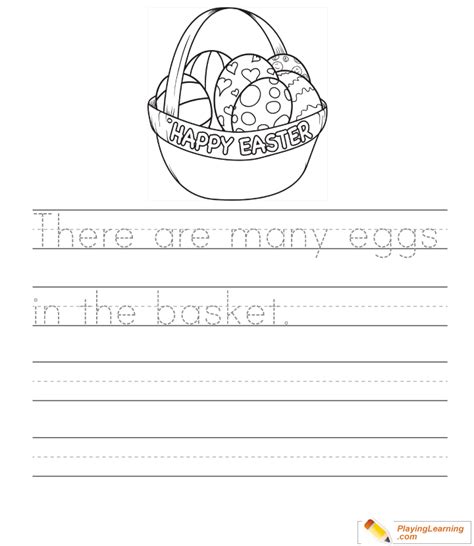 Easter Writing Worksheet Free Easter Writing Worksheet