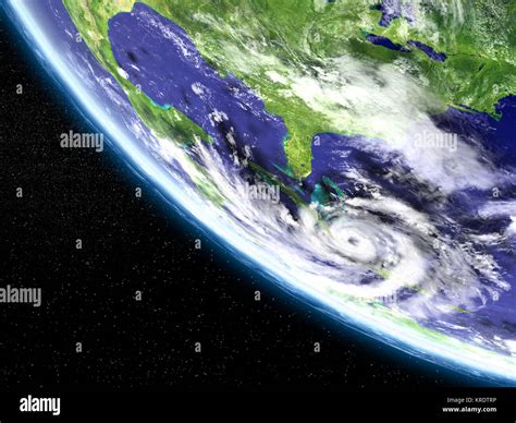 Hurricane satellite view Stock Photo - Alamy