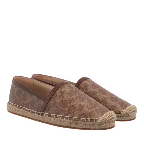 Coach Collins Coated Canvas Espadrille Tan Espadrillas