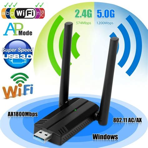 Usb Wifi 6 Adapter For Desktop Tsv 1800mbps Usb 30 Wireless Network