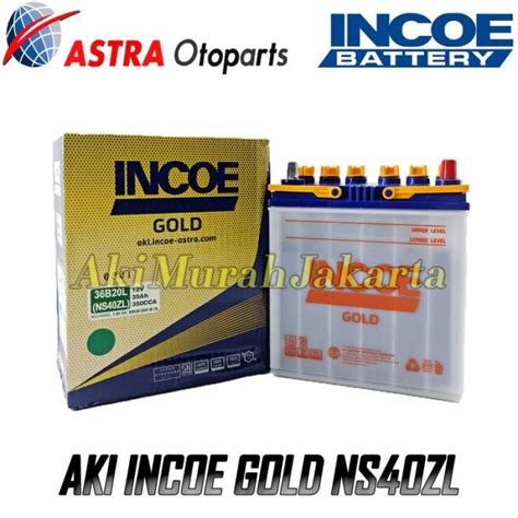 Promo Aki Mobil Datsun Go INCOE GOLD Astra NS40ZL Aki Basah 12V 35 Ah