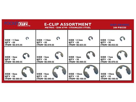 E Clip Size Chart Keski