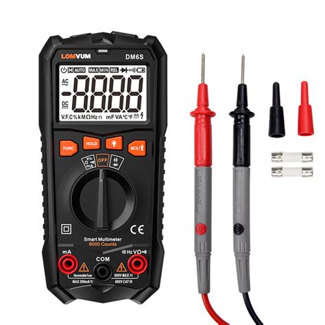 LOMVUM NCV Digital Multimeter 6000 Counts Auto Ranging AC DC Voltage