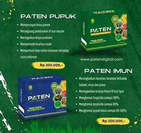 Pupuk Paten Organik Nano Lebih Mudah Diserap Tanaman Perkebunan Di