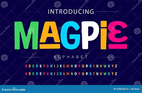 Funky Colorful Cartoon Font Type. Vector Alphabet Stock Illustration ...